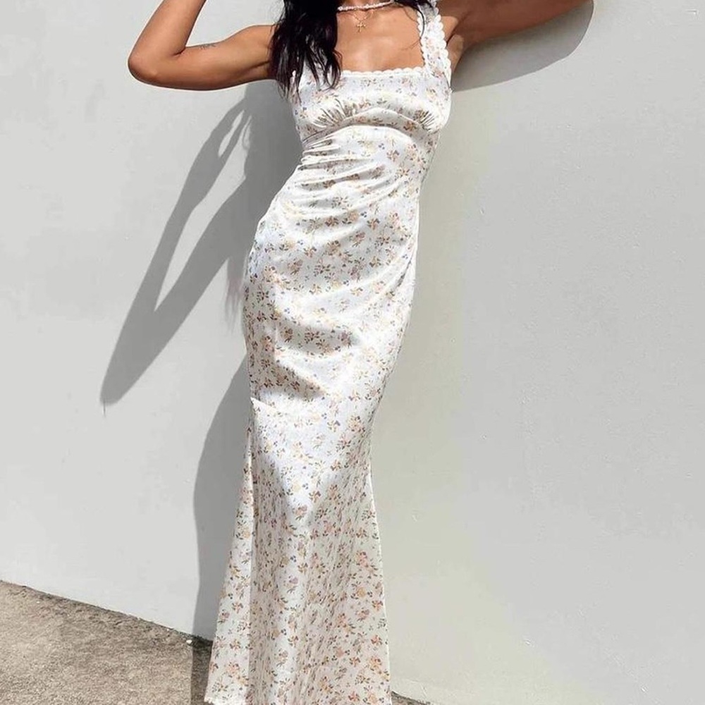 Princess Polly Floral White Maxi Dress